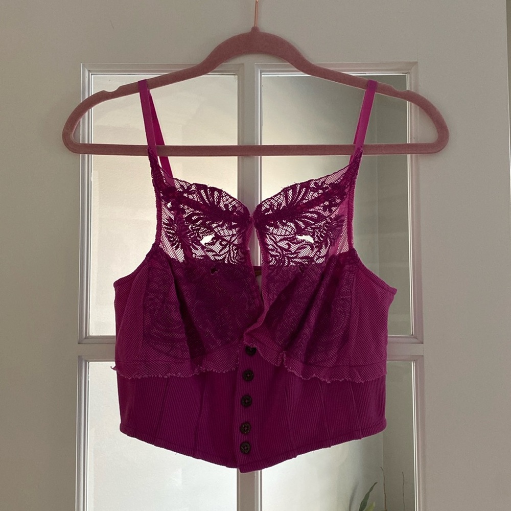 Free People Pink Crop Top